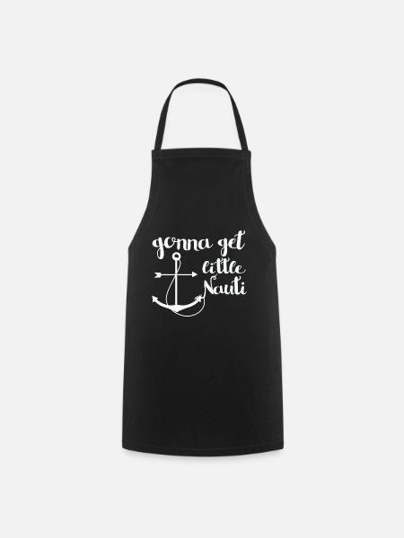 Jeu de mots coquine nautique - Tablier de cuisine - noir
