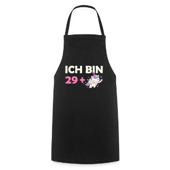 Ich bin 29 Plus 30. Geburtstag Einhorn - Kochschürze - Schwarz - Vorne - AI Model Male 185 dark (185cm)