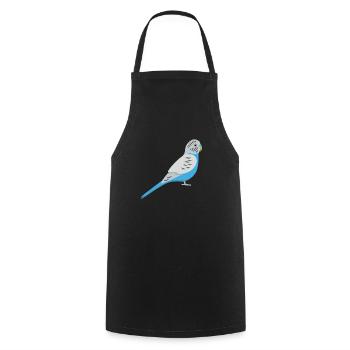 Wellensittich - Kochschürze - Schwarz - Vorne - AI Model Male 185 dark (185cm)