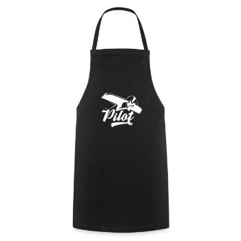 pilote - Tablier de cuisine - noir - Devant - AI Model Male 185 dark (185cm)