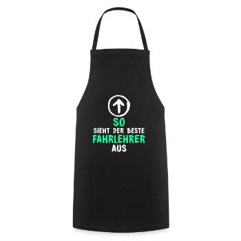 So sieht der beste Fahrlehrer aus Geschenk - Kochschürze - Schwarz - Vorne - AI Model Male 185 dark (185cm)