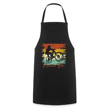 VTT vtt vintage rétro VTT - Tablier de cuisine - noir - Devant - AI Model Male 185 dark (185cm)