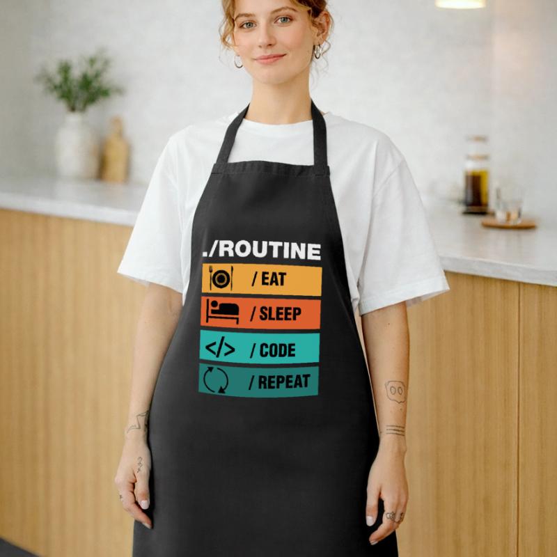 Eat Sleep Code Repeat Programmer Cooking Apron