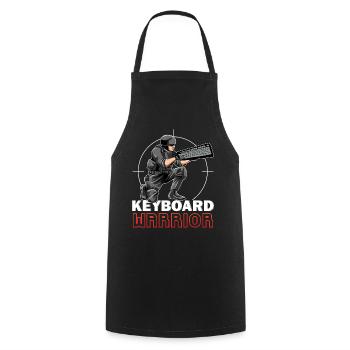 Keyboard Warrior - Kochschürze - Schwarz - Vorne - AI Model Male 185 dark (185cm)