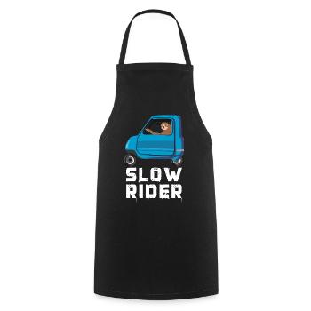 Slow Rider - Tablier de cuisine - noir - Devant - AI Model Male 185 dark (185cm)
