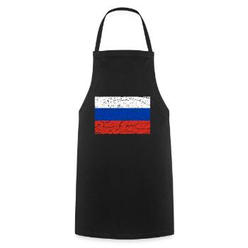 Russian flag russia moscow gift travel - Cooking Apron - black - Front - AI Model Male 185 dark (185cm)