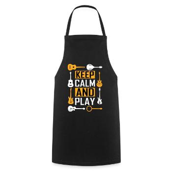 Guitariste guitariste guitariste - Tablier de cuisine - noir - Devant - AI Model Male 185 dark (185cm)