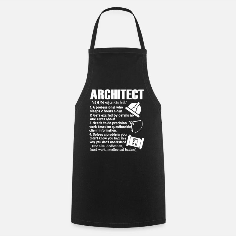 Définition d'architecte - Tablier de cuisine - noir