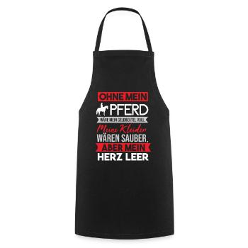 Lustiger Pferde Spruch für Reiter Pferd Geschenk - Kochschürze - Schwarz - Vorne - AI Model Male 185 dark (185cm)