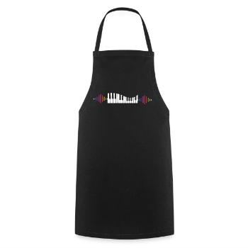 Music piano - Cooking Apron - black - Front - AI Model Male 185 dark (185cm)