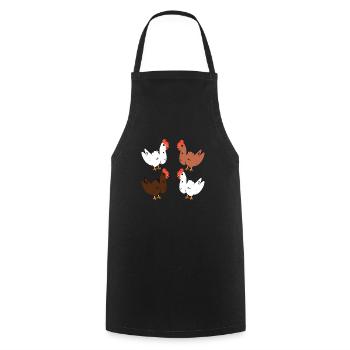 Chicken - Cooking Apron - black - Front - AI Model Male 185 dark (185cm)