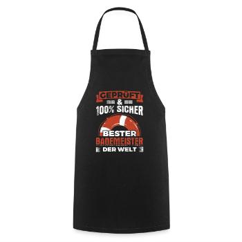 Bester Bademeister Der Welt Rettungsschwimmer - Kochschürze - Schwarz - Vorne - AI Model Male 185 dark (185cm)