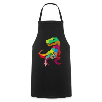 Abstrakter T-Rex trex tyrannosaurus Geschenkidee - Kochschürze - Schwarz - Vorne - AI Model Male 185 dark (185cm)