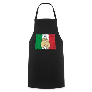 Italien Boxen Kampfsport Sport Kickboxen Italiener - Kochschürze - Schwarz - Vorne - AI Model Male 185 dark (185cm)