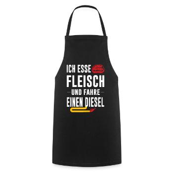 Fleisch essen Diesel fahren lustiges Geschenk - Kochschürze - Schwarz - Vorne - AI Model Male 185 dark (185cm)