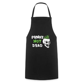 Punks Not Dead Anarchy Punker Totenkopf Skull Punk - Cooking Apron - black - Front - AI Model Male 185 dark (185cm)