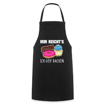 Mir reichts ich geh Backen Konditor Bäcker - Kochschürze - Schwarz - Vorne - AI Model Male 185 dark (185cm)
