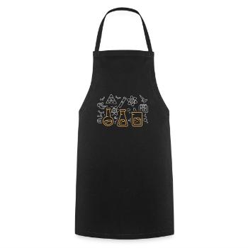 Chimie - Tablier de cuisine - noir - Devant - AI Model Male 185 dark (185cm)