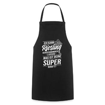Riesling Wein - Kochschürze - Schwarz - Vorne - AI Model Male 185 dark (185cm)