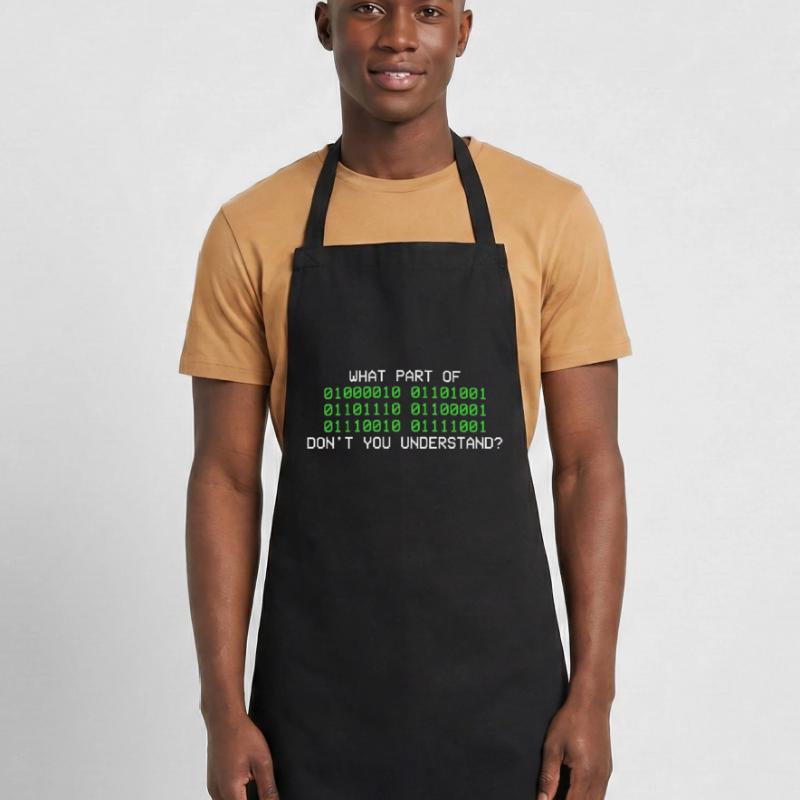 Binary code programmer informatics binary Cooking Apron