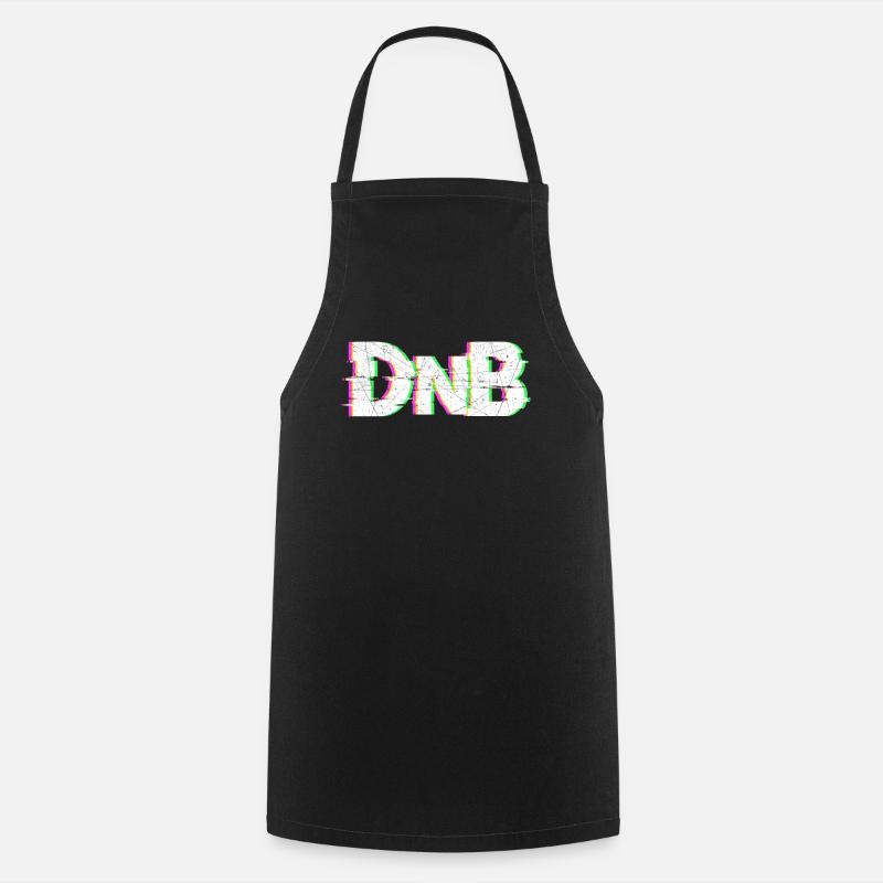DnB Music Dubstep Drum n Bass Gift - Cooking Apron - black
