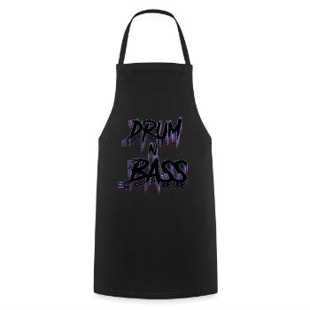 Drum N Bass DNB Drum & Bass Rave Dubstep Electro - Tablier de cuisine - noir - Devant - AI Model Male 185 dark (185cm)