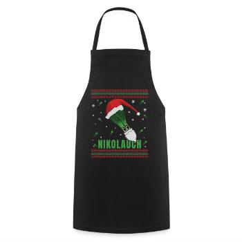 Nikolauch Nikolaus Ugly Christmas Sweater - Kochschürze - Schwarz - Vorne - AI Model Male 185 dark (185cm)