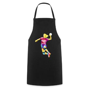 Handball maman maman handball femmes terrain de sport - Tablier de cuisine - noir - Devant - AI Model Male 185 dark (185cm)
