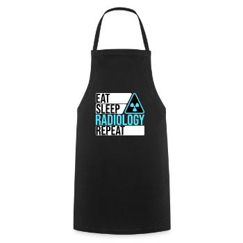 Eat Sleep Radiology Repeat - Cooking Apron - black - Front - AI Model Male 185 dark (185cm)