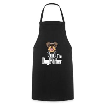 The Dogfather Dog Bolonka Dogs Fête des pères - Tablier de cuisine - noir - Devant - AI Model Male 185 dark (185cm)