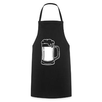 Drink alcohol beer - Cooking Apron - black - Front - AI Model Male 185 dark (185cm)