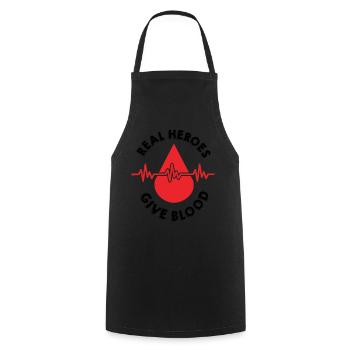 Save life, donate blood, donate blood - Cooking Apron - black - Front - AI Model Male 185 dark (185cm)
