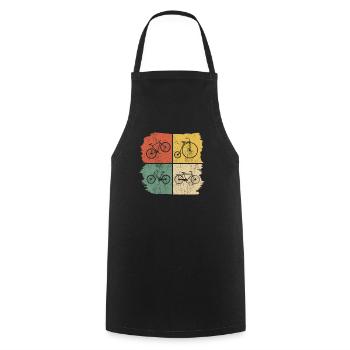 Fahrrad Vintage Retro Bike - Cooking Apron - black - Front - AI Model Male 185 dark (185cm)