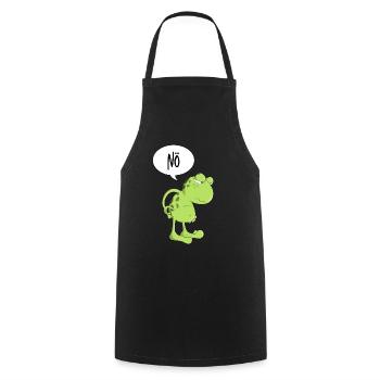 Nö Frosch Kröte Lustiger Spruch Keine Lust Tier - Kochschürze - Schwarz - Vorne - AI Model Male 185 dark (185cm)