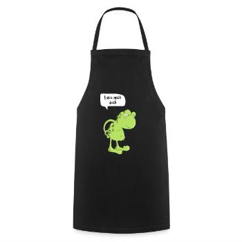 Lass mich doch Frosch Morgenmuffel Müde Kröte Frog - Kochschürze - Schwarz - Vorne - AI Model Male 185 dark (185cm)