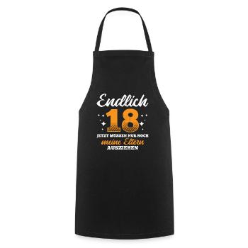 18. Geburtstag Geburtstag 18. - Kochschürze - Schwarz - Vorne - AI Model Male 185 dark (185cm)