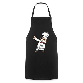 Dabbing Koch Küchenschef Chefkoch Dab Tanz - Kochschürze - Schwarz - Vorne - AI Model Male 185 dark (185cm)