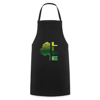 arbre de la vie - Tablier de cuisine - noir - Devant - AI Model Male 185 dark (185cm)