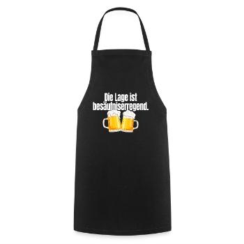 Die Lage Ist Besäufniserregend Saufen Party Bier - Kochschürze - Schwarz - Vorne - AI Model Male 185 dark (185cm)