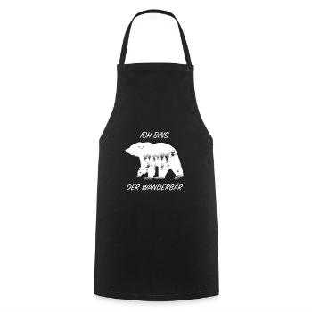 Wanderbär Bär Wanderspruch Wandern Bergsportler - Kochschürze - Schwarz - Vorne - AI Model Male 185 dark (185cm)
