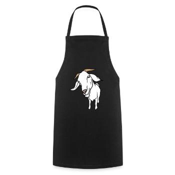 Goat billy goat goat barn farmer farmer goats - Cooking Apron - black - Front - AI Model Male 185 dark (185cm)