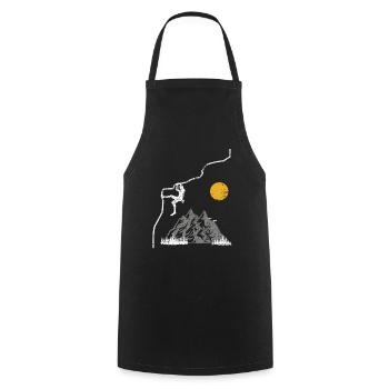 Escalade sur les montagnes - Tablier de cuisine - noir - Devant - AI Model Male 185 dark (185cm)