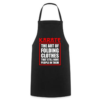 Karaté Sport de combat Kung Fu Karateka Cadeau - Tablier de cuisine - noir - Devant - AI Model Male 185 dark (185cm)