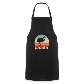 Laufvogel Tier Rennen Geschenk Farm Nandu - Kochschürze - Schwarz - Vorne - AI Model Male 185 dark (185cm)