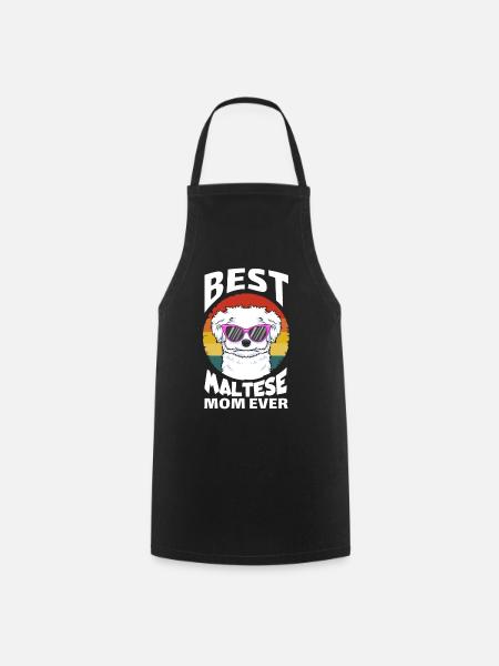 Best Maltese Mom Ever Beste Malteser Mama Hunde - Kochschürze - Schwarz