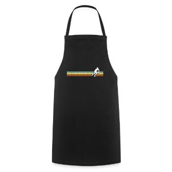 Vintage Rugby Rugbyspieler Irish Football Retro - Kochschürze - Schwarz - Vorne - AI Model Male 185 dark (185cm)