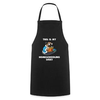 Home Lessons Home Schooling Dog - Cooking Apron - black - Front - AI Model Male 185 dark (185cm)