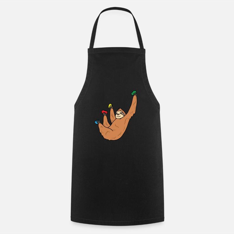Sloth Boulder Gift - Cooking Apron - black