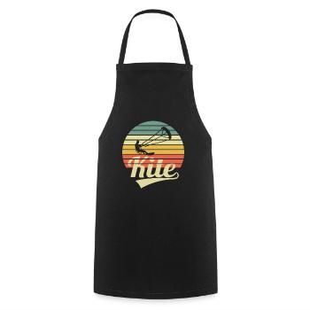 Kite Surfer Vintage Kitesurfing Kitesurfer Kiter - Cooking Apron - black - Front - AI Model Male 185 dark (185cm)