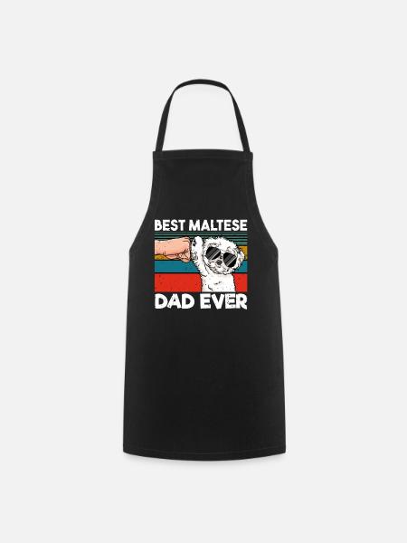 Best Maltese Dad Ever Ghettofist Malteser Papa - Kochschürze - Schwarz